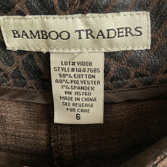 Bamboo Traders Faux Snake Skin Dress Pants Size 6 - Picture 4 of 12
